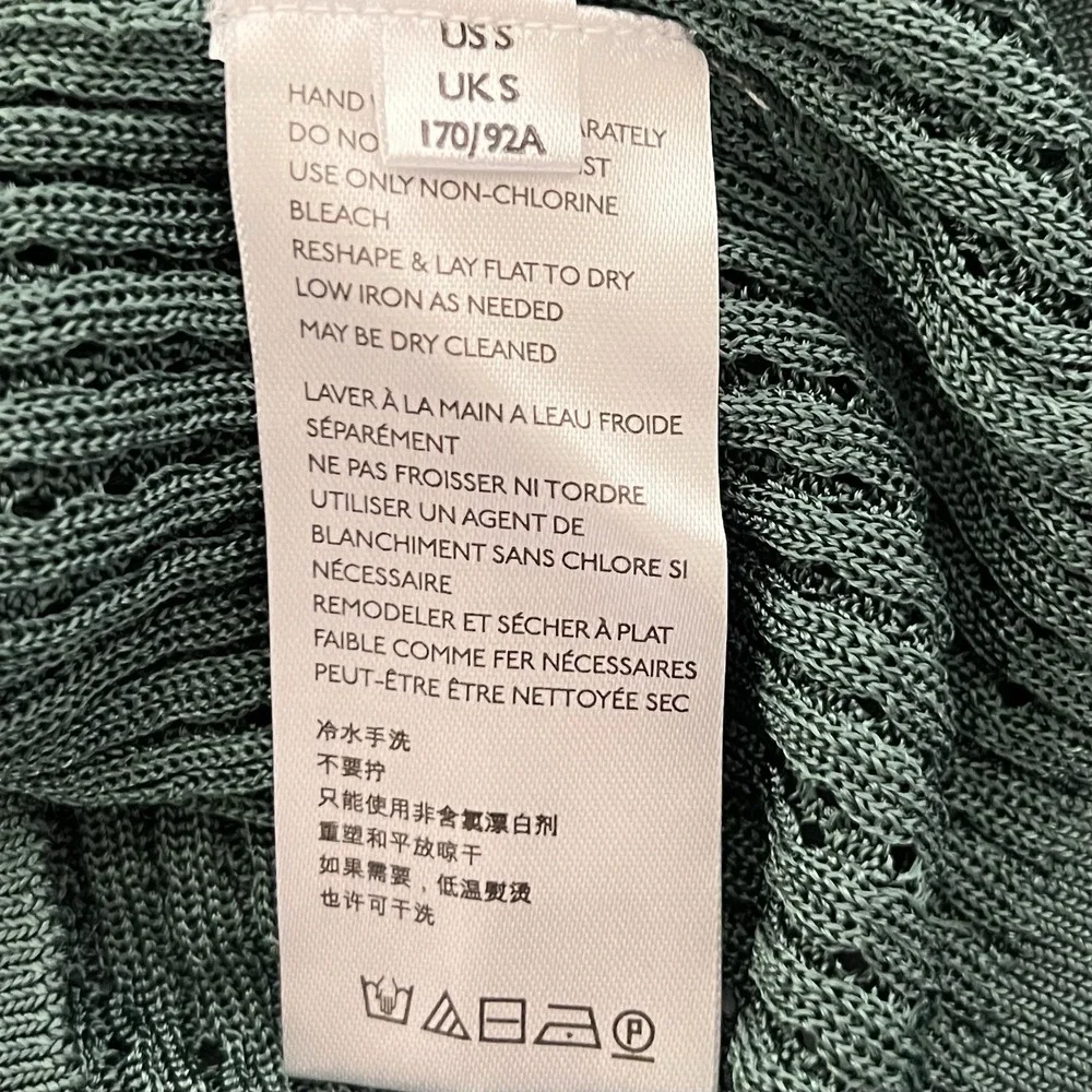 Free People H2O Open Knit Top Womens Small Green Jaded Lightweight‎ Boho